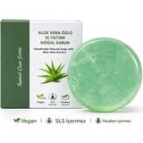 Elif Mira Aloe Vera Özlü El Yapımı Doğal Oval Sabun - 100 gr - Yeşil