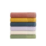 Elif Mira El Yüz Havlusu,%100 Pamuklu, Çok Renkli, 50x90 cm, 6'lı Set, Saf Pamuk Yumuşak Dokulu Pure Cotton (İndigo)