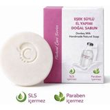 Elif Mira Eşek Sütlü El Yapımı Doğal Oval Sabun - 100 gr - Beyaz