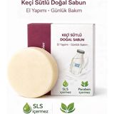 Elif Mira Keçi Sütlü El Yapımı Doğal Oval Sabun - 100 gr - Beyaz