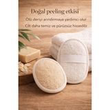 Elif Mira Mini Doğal Bakım Seti - Yüz Kesesi + Vücut Kesesi - Arındırıcı Peeling & Gözenek Sıkılaştırıcı 2'li Set - Ekru