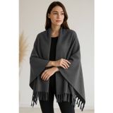 Elif Mira Unisex Polar Omuz Şalı 70X180 Cm Kışlık Sıcak Şal Elegantwarm