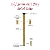elif ney EKIZ1SOL Elif Serisi- Kız (Si) Ney Sol El Üstte - Anahtarlık Hediyeli
