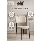Elif Sandalye Ergonomik Sandalye – Yumuşak Sünger Dolgulu, Modern Tasarım, Konforlu Oturma Sandalyesi - Bej