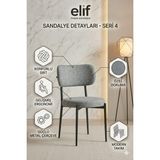 Elif Sandalye Ergonomik Sandalye – Yumuşak Sünger Dolgulu, Modern Tasarım, Konforlu Oturma Sandalyesi - Gri