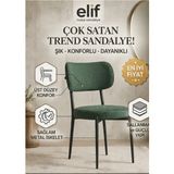 Elif Sandalye Ergonomik Sandalye – Yumuşak Sünger Dolgulu, Modern Tasarım, Konforlu Oturma Sandalyesi - Yeşil