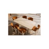 Elif Sandalye Lüks Mermer Desenli Yemek Masası Ve Sandalye Takımı | 4 Kişilik Modern Set