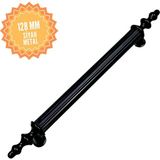 Elif Siyah 128 mm Kulp Lüks Country Mutfak Mobilya Dolap Çekmece Kulpu