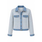 elif teke Denim Detaylı Tüvit Ceket Mavi