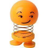 Elifeshop Çok Bilmiş Ukala Emoji Smile Zıp Zıp Kafa 8 cm Araba Torpido & Pasta Süsü Masaüstü Dekoratif Figür - Sarı