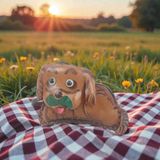 Elifeshop El Yapımı Hakiki Deri Köpek Tasarımlı Kadın Cüzdan | Fermuarlı Kartlık Bozuk Para Anahtarlık - Kahverengi
