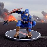 Elifeshop Marvel Avengers Yenilmezler Captain America Özel Stantlı Oyuncak Figür Karakter Masaüstü Biblo Seti - Karışık Çok Renkli