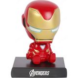 Elifeshop Marvel Iron Man Demir Adam Sallanan Kafalı Figür Biblo Telefon Tutucu Dekoratif Masa Süsü - Çok Renkli