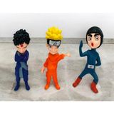 Elifeshop Naruto Shippuden Anime Figür Karakter Rock Lee Naruto Uzumaki Gaara 3’lü Oyuncak Seti