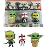 Elifeshop S.wars The Mandalorian Baby Yoda Incinerator Stormtrooper Gamorrean Fighter 3'lü Figür Oyuncak Seti