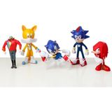 Elifeshop Sonic Boom Werehog Doctor Eggman Miles Tails Sonic Hedgehog Knuckles 5li Karakter Figür Oyuncak Seti