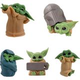 Elifeshop The Mandalorian Baby Yoda Grogu Bebek Yoda Aksiyon Figür Oyuncak Seti 5 Yoda Figürü Bir Arada Set B