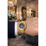 Elifin Işığı Gold Premium Erkek Saat & Aksesuar Hediye Seti – Mavi Kadran Özel Seri