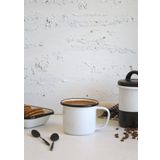 Elifle Emaye Küçük Kupa 350ml Kupa Çay Kahve İçecek Kamp Mug Piknik