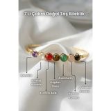 Elifsu Jewelry 7’li Çakra Doğal Taş Bileklik İnce Taşlı Enerji Dengeleyici Tasarım