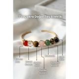 Elifsu Jewelry 7’li Çakra Doğal Taş Bileklik Kalın Taşlı Şifa Dengeleyici