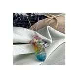 Elifsu Jewelry Kalem Kesim Ağaç İşlemeli Çakra Doğal Taş Kolye