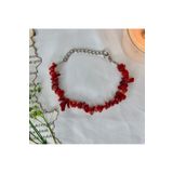 Elifsu Jewelry Kırmızı Mercan Taşı Doğal Taş Kırıktaş Bileklik