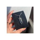 Elifsu Jewelry Kristal Kuvars Doğal Taş Kolye Çivi Kesim
