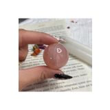 Elifsu Jewelry Pembe Kuvars Tamburlanmış Mini Küre