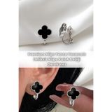 Elifsu Jewelry Premium Klips Küpe Yonca Tasarımlı Deliksiz Küpe Kulak Deliği Gerekmez