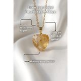 Elifsu Jewelry Sitrin Taşı Doğal Fasetli Kesim Kolye