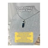 Elifsu Jewelry Siyah Oniks Sağlık Taşı Doğal Taş Kolye / OKUL İÇİN ÖNERİLENLER