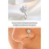 Elifsu Jewelry Yonca ve Yıldız Hızma Sıkıştırmalı Burun Deliği Gerektirmez Tak Çıkar