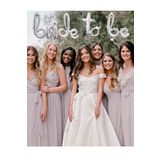 ELİFSÜS Bride To Be Yazılı El Yazısı Folyo Gümüş Renkli Gri Balon Bekarlığa Veda Partisi Büyük Balon