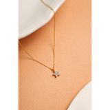 Elika Silver 925 Ayar Gümüş Minimal Lotus Çiçek Kolye Elkab92265A