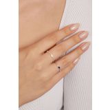 Elika Silver 925 Ayar Gümüş Zarif İkili Yüzük Set