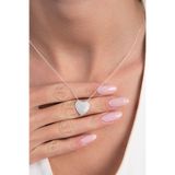 Elika Silver 925 Ayar Gümüş Zirkon Taşlı Kalp Kolye