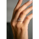 Elika Silver 925 Ayar Kalp Detaylı Kadın Gümüş Yüzük