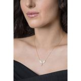 Elika Silver 925 Ayar Melek Model Zirkon Taşlı Altın Kaplama Kadın Gümüş Kolye