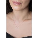 Elika Silver 925 Ayar Üç Boyutlu B Harfi Rose Kaplama Kadın Gümüş Kolye