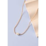 Elika Silver Kadın İnci Model Taşlı Kolye Minimal CK9962