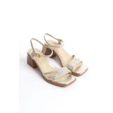 Elile Shoes Hakiki Deri 34-35-41-42 Numara Topuklu Örgü Sandalet