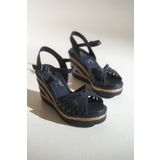 Elile Shoes Hakiki Deri 34-35 Numaradan 41-42-43-44 Numaraya Kadar Dolgu Topuklu Sandalet