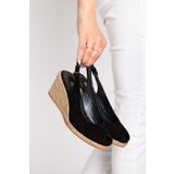 Elile Shoes Hakiki Deri Süet 33-34-35 Numaradan 41-42-43-44-45 Numaraya Kadar Dolgu Topuk Sandalet