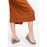 Elile Shoes Hakiki Deri Topuklu Kadın Terlik 34-35-41-42-43-44 Numara
