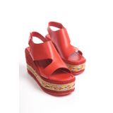 Elile Shoes Hakiki Deri Topuklu Sandalet 33-34-35-41-42-43-44-45 Numara