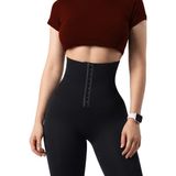 Elilom Agraflı Korse Tayt - Yüksek Bel, Karın ve Bacak Toparlayıcı, Incelten ve Şekillendirici Etkili -Bixi - 2XL - Siyah