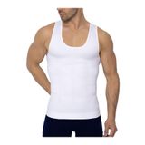 Elilom Beyaz Erkek Korse Shapewear Atlet Göbek Ve Göğüs Toparlayıcı Dik Duruş Sıkılaştırıcı Fit BEYAZ L
