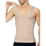 Elilom Erkek Korse Atlet – Göğüs (Jinekomasti) ve Göbek Toparlayıcı, Dik Duruş Destekli, Slim Fit İç Giyim (YUKKA) (Ten, S)