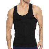 Elilom Erkek Shapewear Atlet - Göbek ve Göğüs Toparlayıcı, Dik Duruş Destekli Fit Korse Atlet Siyah S